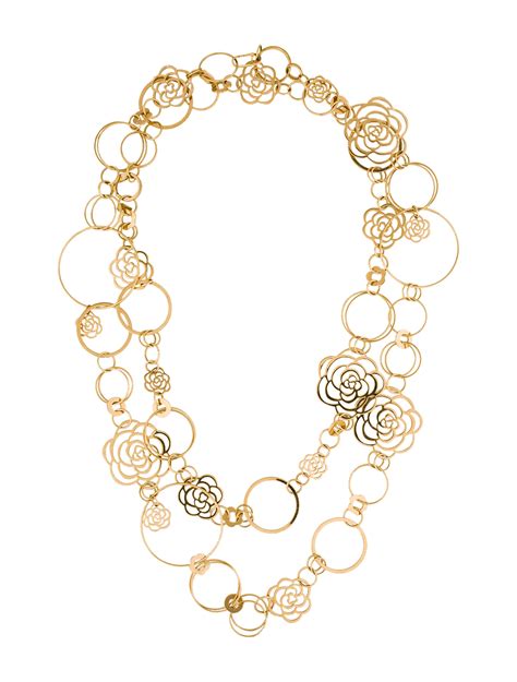 chanel camelia|Chanel camellia flower necklace.